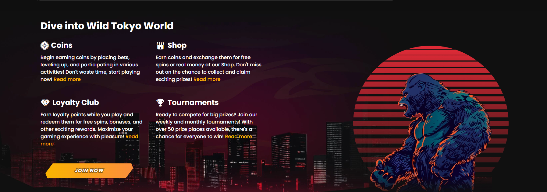 Wild Tokyo Casino VIP Loyalty Programme and Rewards
